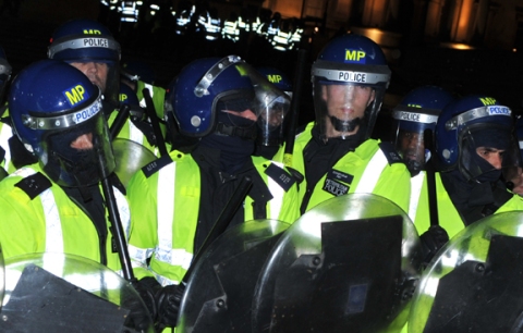 Police at Trafalgar Sq